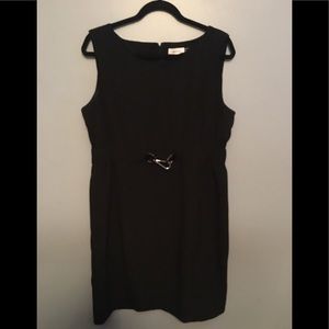 Black, Calvin Klein Dress with Silver Hook Waist